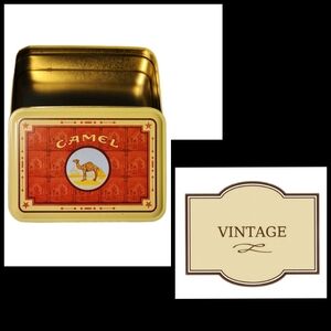Vintage Camel Collectible Tin with Lid